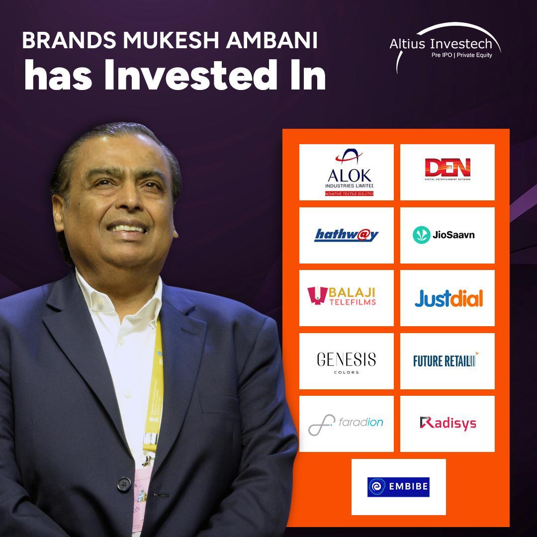 Brands Where Mukesh Ambani Has Invested