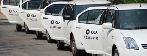 Ola diverse cars category:  Micro, Mini, Prime, and Lux