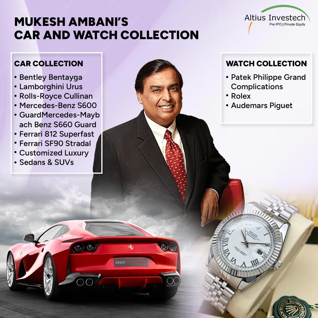 Mukesh Ambani's Car & Watch Collection