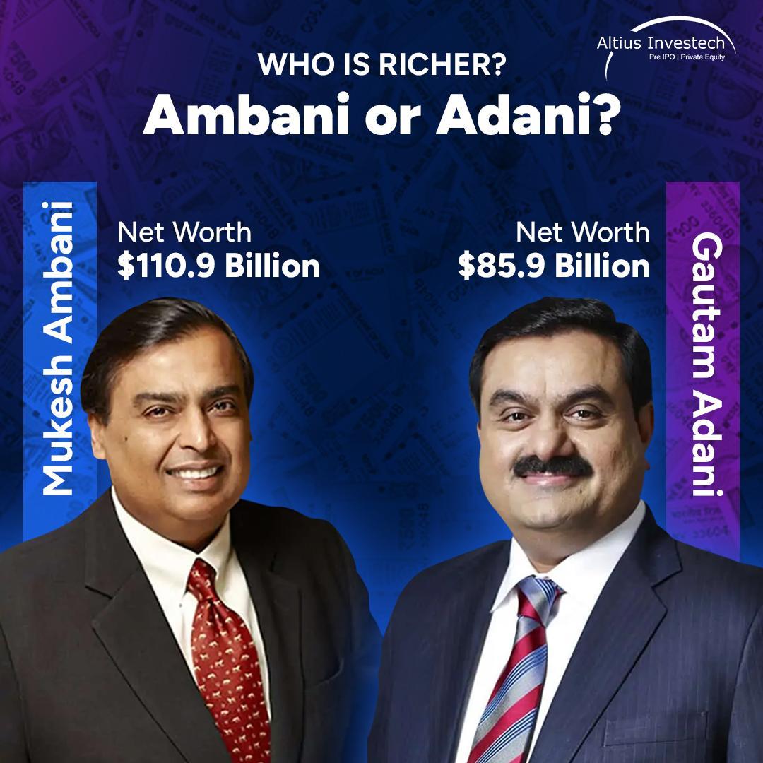 Gautam Adani Vs Mukesh Ambani - Net Worth Comparison